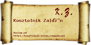 Kosztolnik Zalán névjegykártya